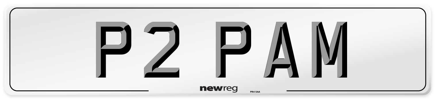 P2 PAM Number Plate from New Reg